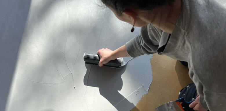 Béton ciré - Application Océane