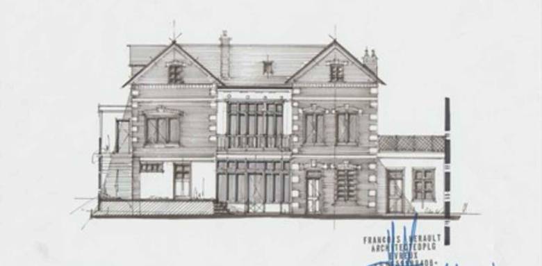 Dessin Architecte Façade extension rénovation La Maison des Travaux Rouen