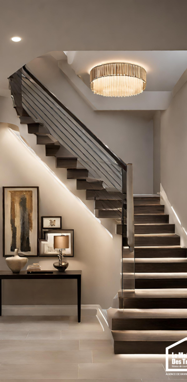 Éclairage cage d'escalier La Maison des Travaux Vannes