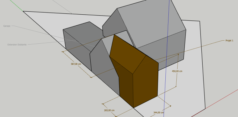 Extension Maison Plan Volumétrique