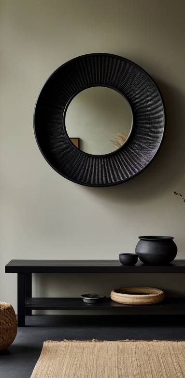 Décoration intérieure avec objets et mobilier noirs - Cholet 49