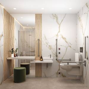 Aménagement d'une salle de bains PMR
