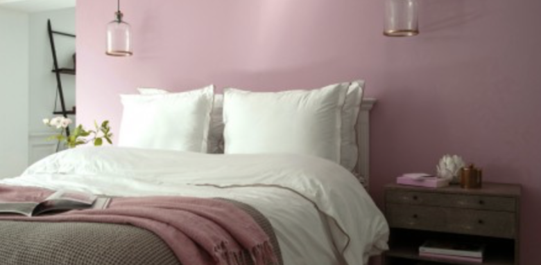 chambre rose pale, peinture Tollens