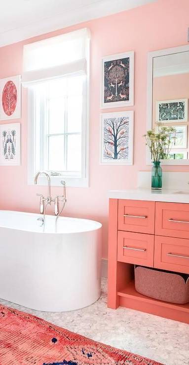Murs de SDB rose 