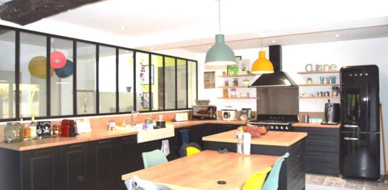 Cuisine moderne avec verrière séparative - Bouc-Bel-Air (13)