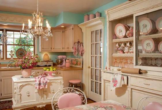 Cuisine esprit shabby chic