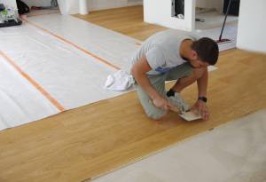 Pose de parquet bois