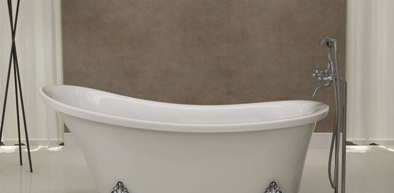 baignoire îlot pieds de lion