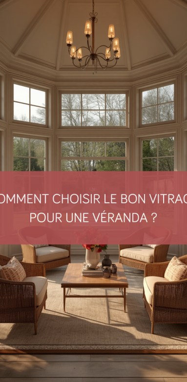 Véranda lumineuse équipée d'un double vitrage performant