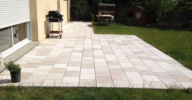 Création d'une terrasse en carrelage - Rochefort 17