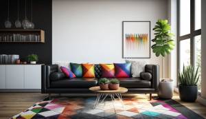 Tendances déco 2024 avec couleurs dans le salon - Montauban 82