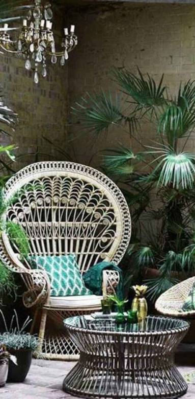 Fauteuil Emmanuelle dans un esprit jungle