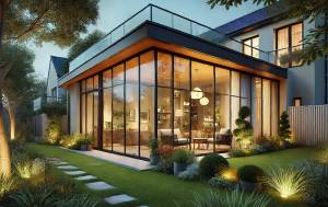 Une jolie véranda avec toit terrasse