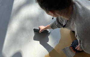 Béton ciré - Application Océane