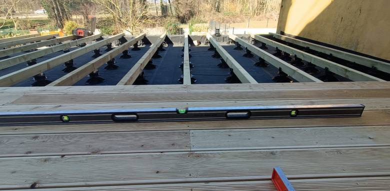 Etapes construction terrasse Haguenau