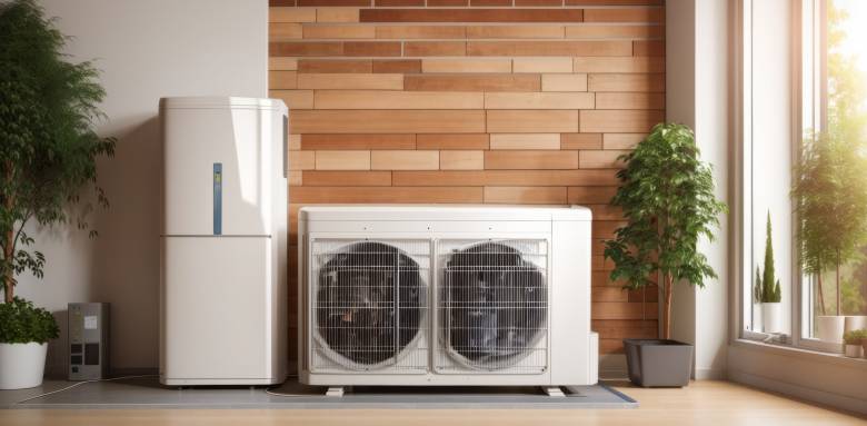 Une pompe à chaleur.