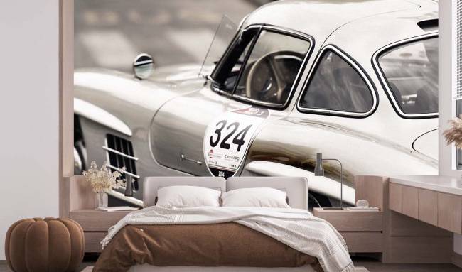 Papier peint panoramique décor rallye de Monte Carlo