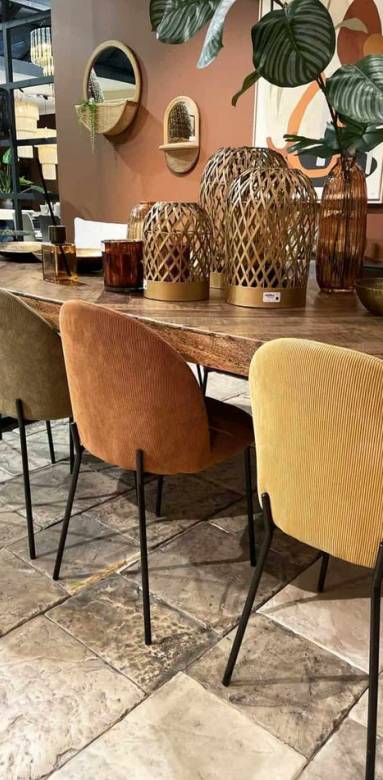 Ensemble de chaises coloris automnal