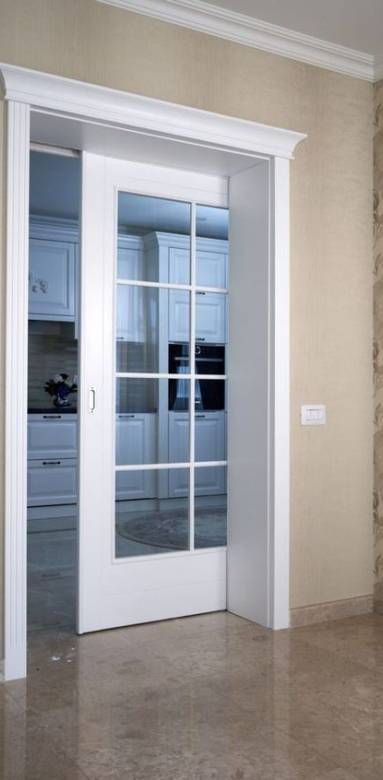 Porte en galandage 