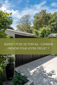 Portail aluminium anthracite maison bretonne Vannes