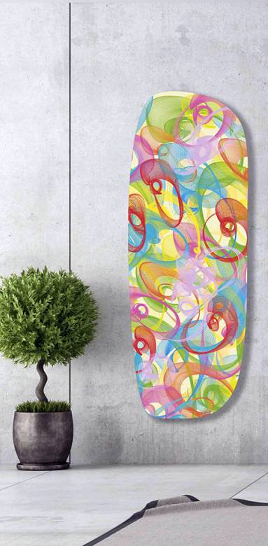 Radiateu électrique Calor verre teinté décor seventies