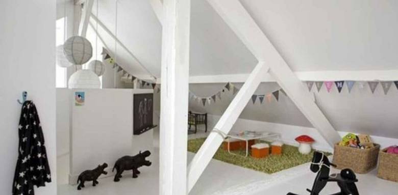 Aménagement d'une salle de jeux sous combles