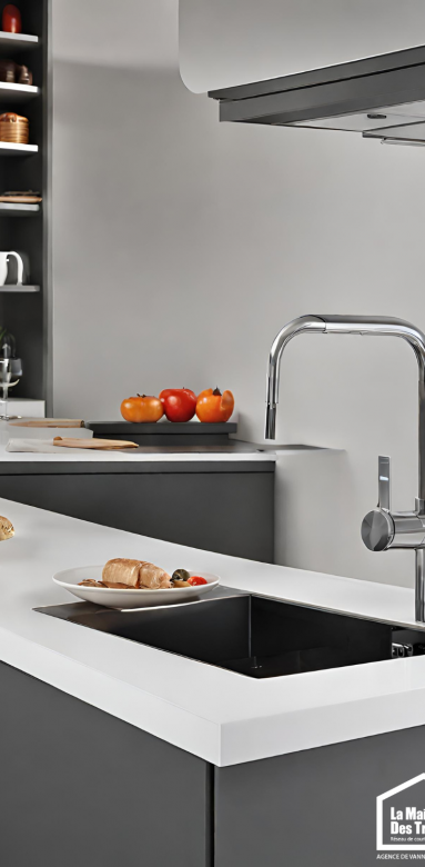 Optimisation de l'espace plans de travail de cuisine ajustables