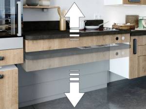Plan de travail de cuisine ajustable en hauteur - Nantes 44