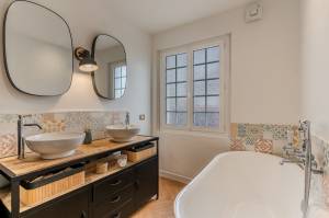 Crédence de salle de bain en carreaux de ciment - Cholet 49