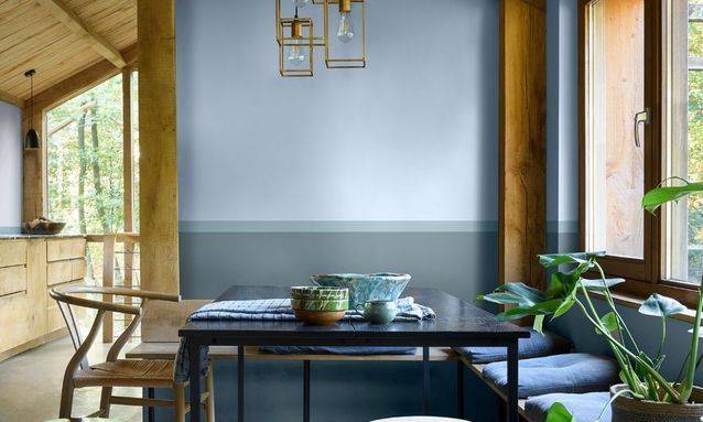 Mur peint en bleu ciel déco 2022 - Arras 62