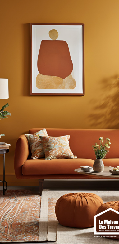 salon tendance 2025 jaune safran