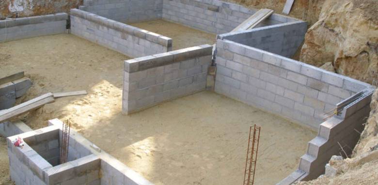 Les fondations d'une maison