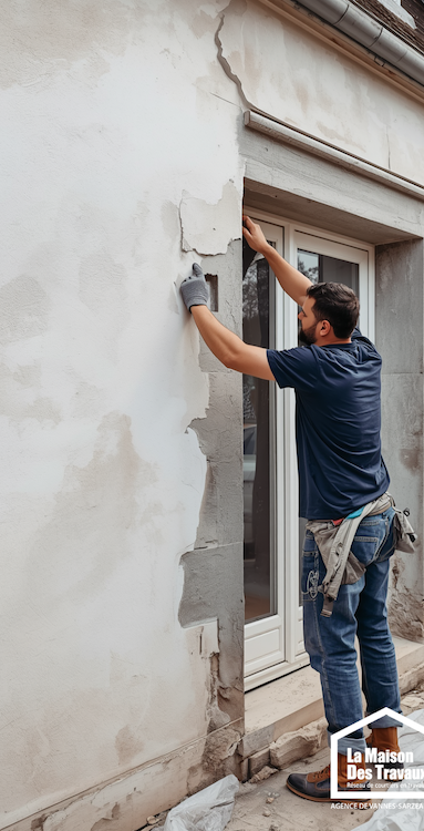 Rénovation de façade d’une maison à Sarzeau