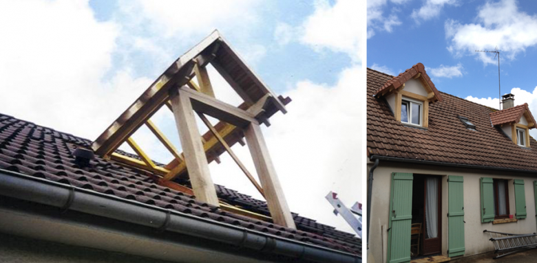 Fenêtre de toit type "chien-assis"