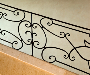 Rampe d'escalier en fer