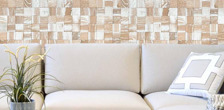 Autocollant murale carré 