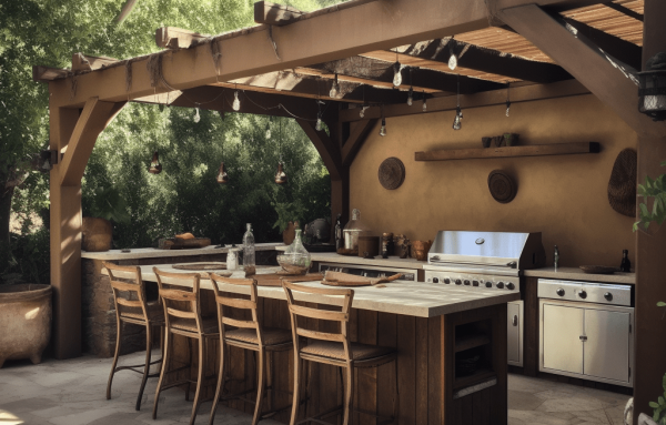 aménager sa cuisine d'été extérieure blain