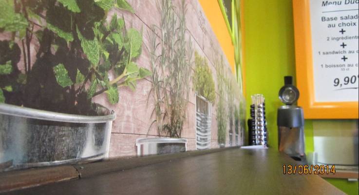 Revêtement mural salade bar à Reims