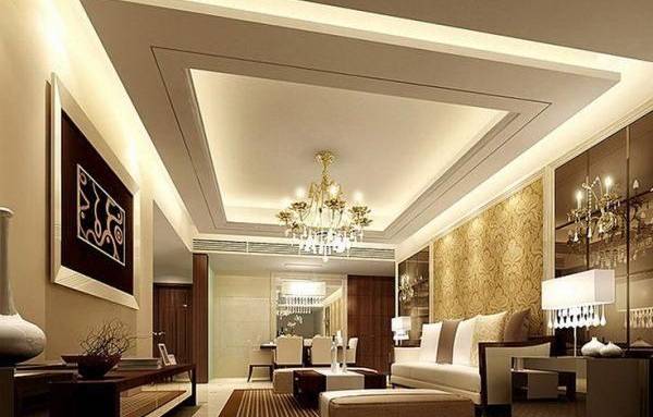 Salon faux plafond en plâtre