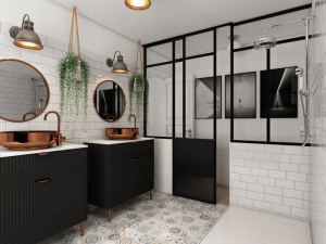 Verrière d’atelier salle de bain