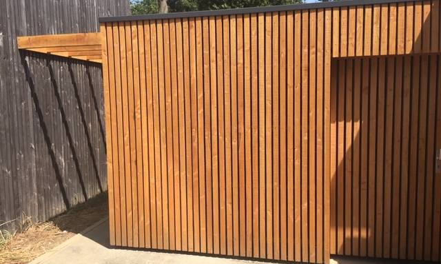 Bardage bois type Douglas sur extension maison à Nantes 44