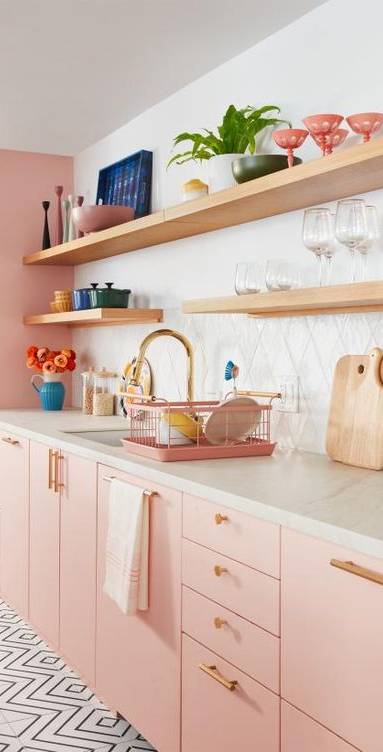 Cuisine rose pastel
