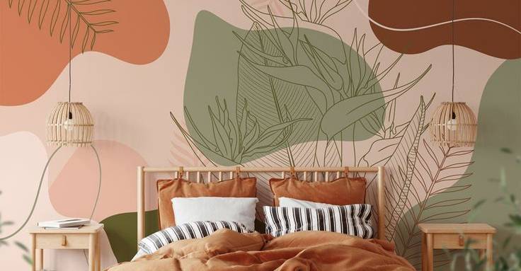 Papier peint tendance organique