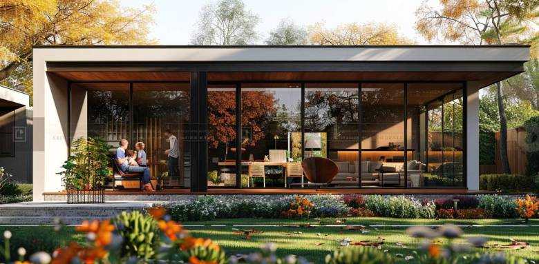 jonction entre une maison et une extension