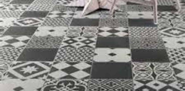 sol pvc carreaux de ciment Castorama