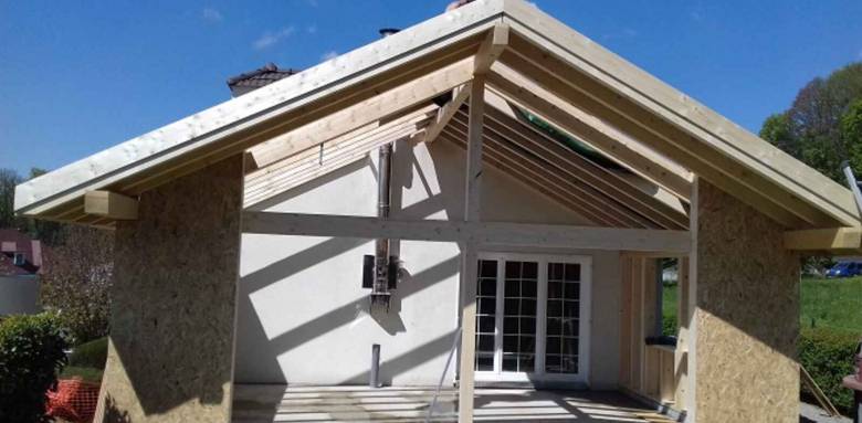 Pose d'une ossature bois La Maison Des Travaux Saint Germain en Laye