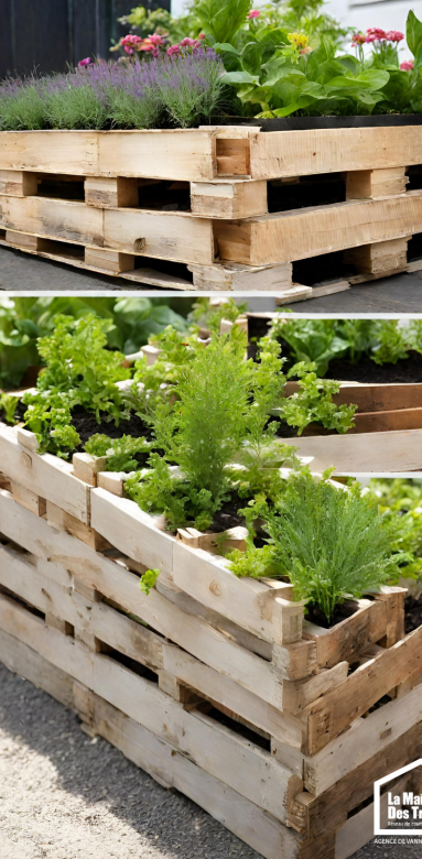 Jardinières en palettes