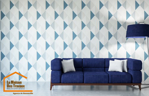 Papier peint bleu exemple