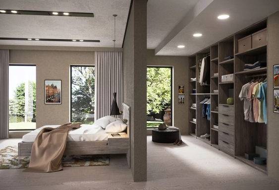 Aménager un grand dressing sur-mesure dans la chambre avec fenêtre - Le Raincy 93