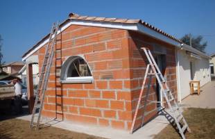 Extension de maison en briques